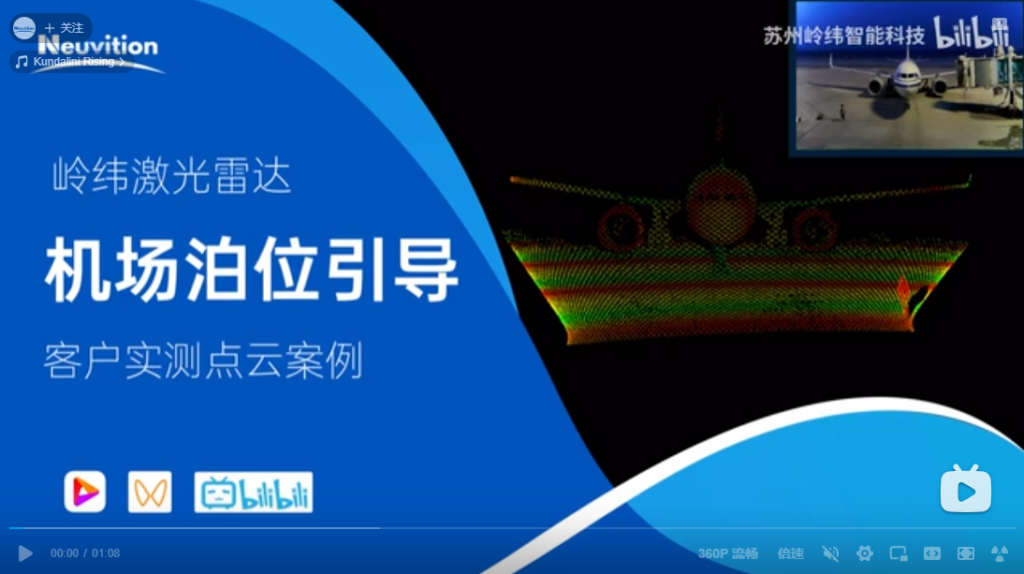 嶺緯科技激光雷達(dá)飛機(jī)泊位引導(dǎo)客戶實測點云案例